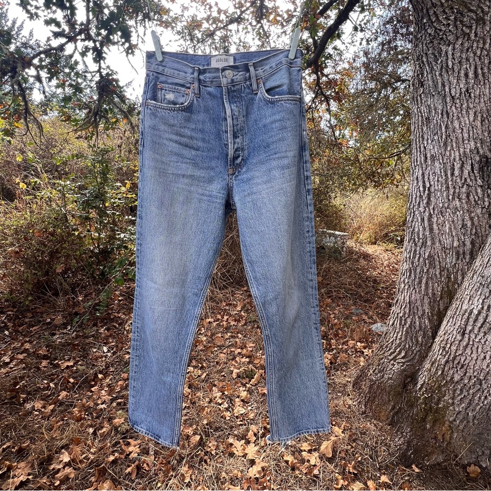 Agolde Women's Straight Leg Blue Jeans